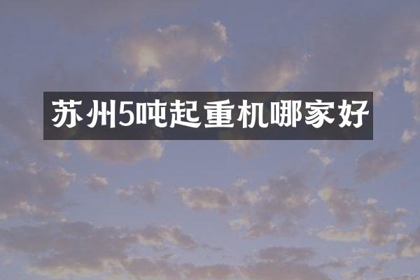 蘇州5噸起重機(jī)哪家好