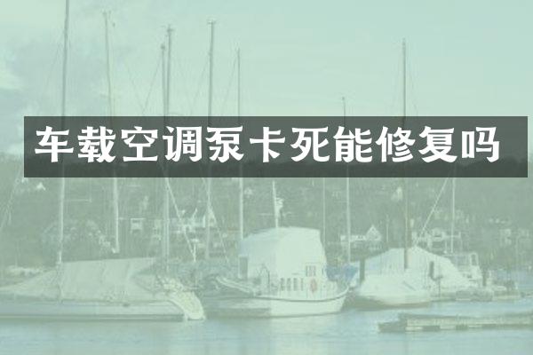 車載空調(diào)泵卡死能修復嗎