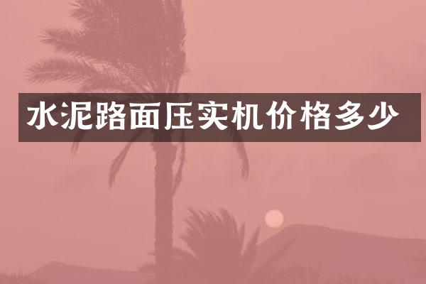 水泥路面壓實(shí)機(jī)價(jià)格多少