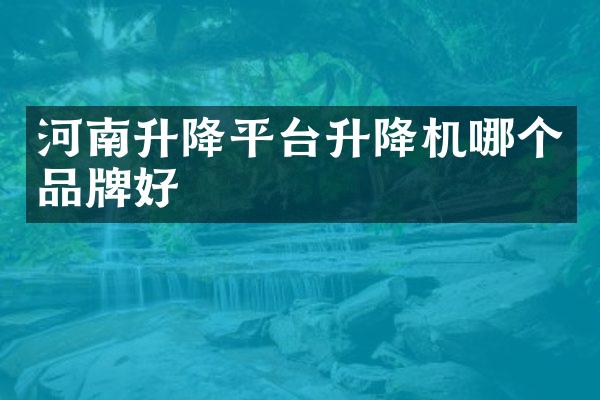 河南升降平臺升降機(jī)哪個(gè)品牌好