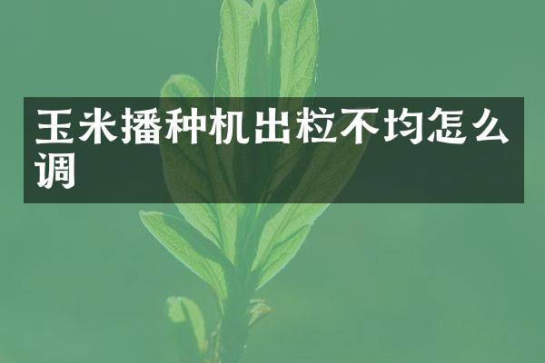 玉米播種機(jī)出粒不均怎么調(diào)