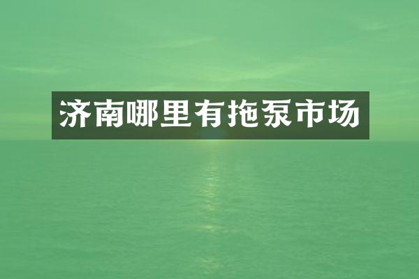 濟南哪里有拖泵市場