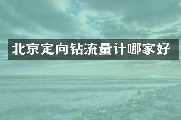 北京定向鉆流量計哪家好