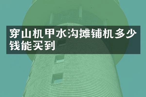 穿山機甲水溝攤鋪機多少錢能買到