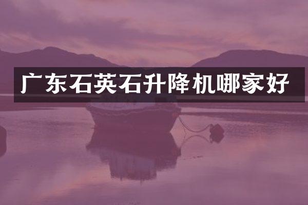 廣東石英石升降機(jī)哪家好