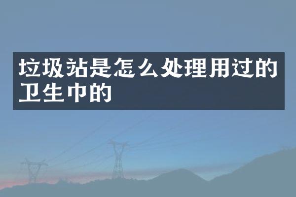 垃圾站是怎么處理用過的衛(wèi)生巾的