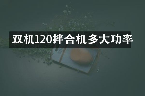 雙機120拌合機多大功率