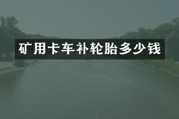 礦用卡車補(bǔ)輪胎多少錢