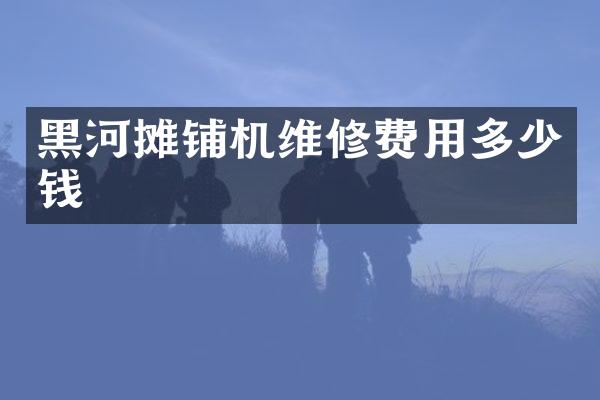 黑河攤鋪機維修費用多少錢