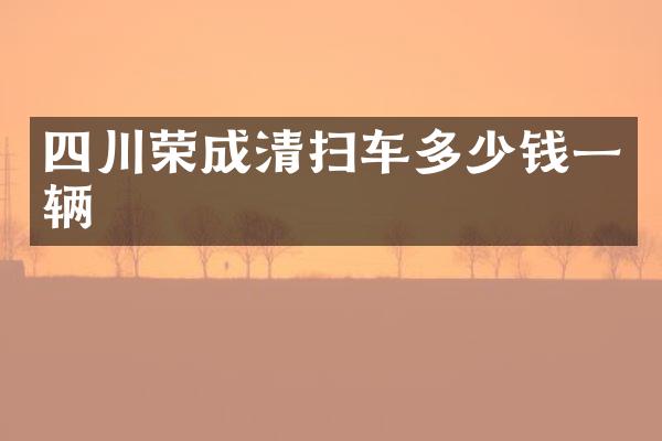 四川榮成清掃車多少錢一輛