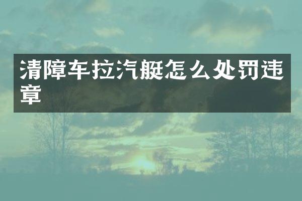 清障車?yán)г趺刺幜P違章