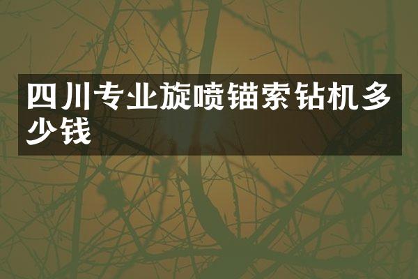 四川專業(yè)旋噴錨索鉆機多少錢