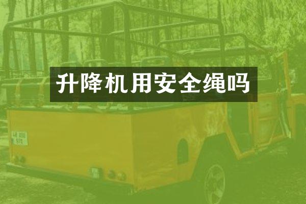 升降機用安全繩嗎