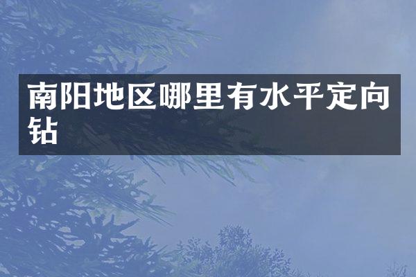 南陽地區(qū)哪里有水平定向鉆