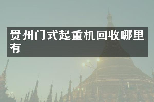 貴州門(mén)式起重機(jī)回收哪里有