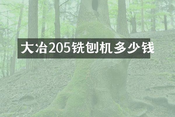 大冶205銑刨機(jī)多少錢(qián)