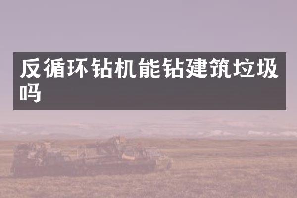 反循環(huán)鉆機(jī)能鉆建筑垃圾嗎