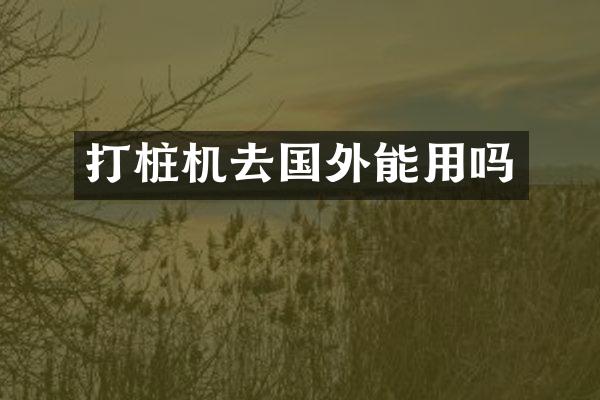 打樁機(jī)去國外能用嗎