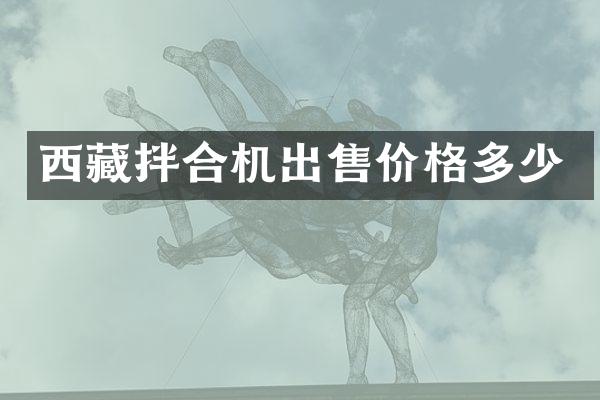 西藏拌合机出售价格多少