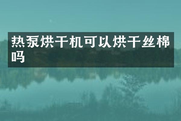 熱泵烘干機(jī)可以烘干絲棉嗎