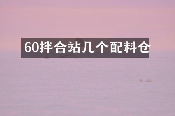 60拌合站幾個配料倉