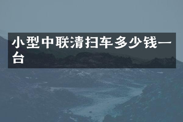 小型中聯(lián)清掃車多少錢一臺
