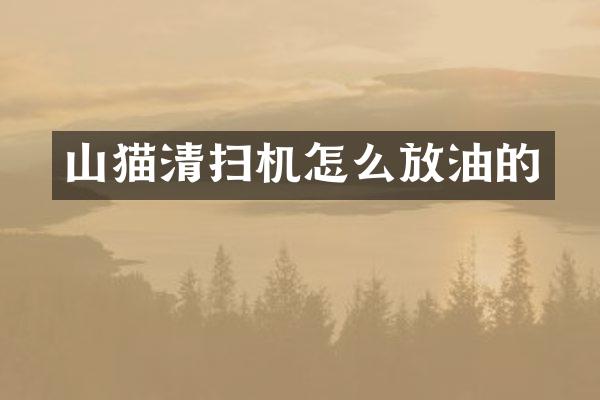 山貓清掃機怎么放油的