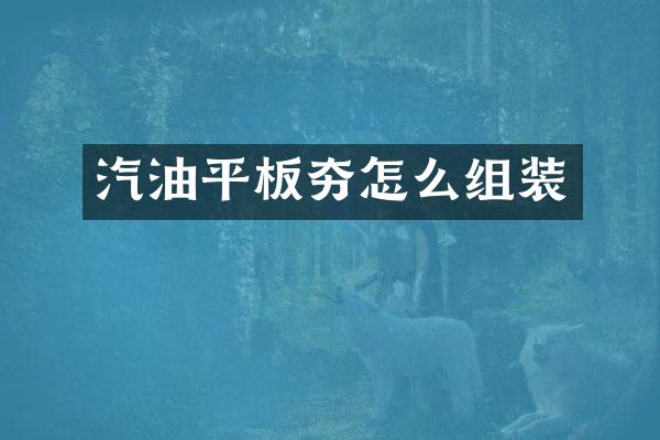 汽油平板夯怎么組裝