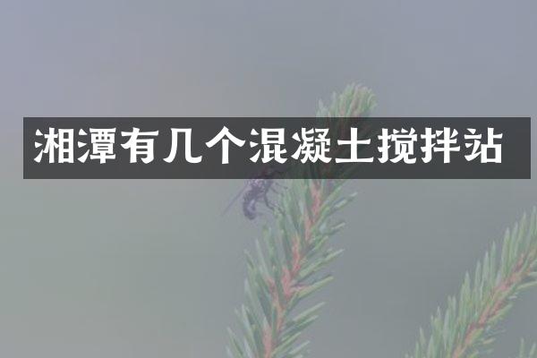 湘潭有幾個混凝土攪拌站