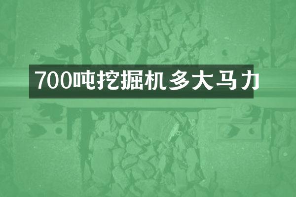 700噸挖掘機多大馬力