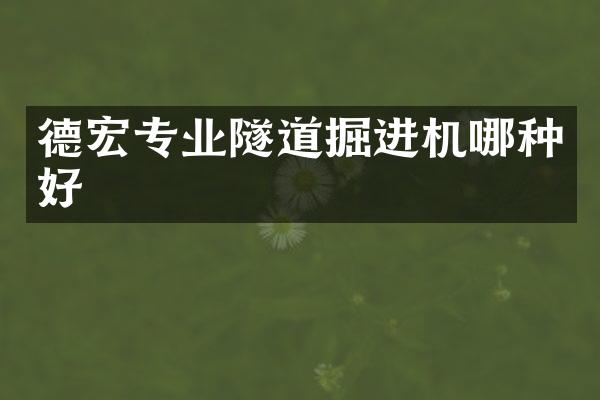 德宏專業(yè)隧道掘進(jìn)機(jī)哪種好