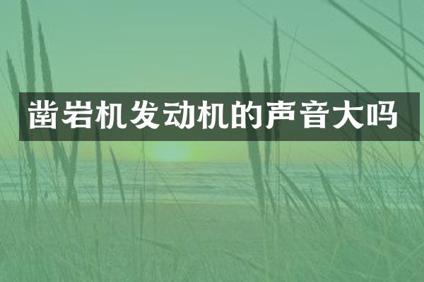 鑿巖機(jī)發(fā)動機(jī)的聲音大嗎