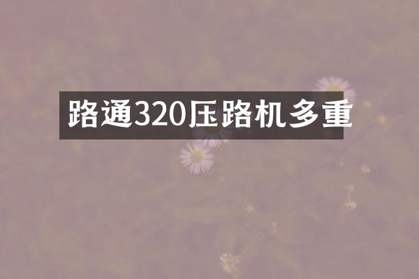 路通320壓路機多重