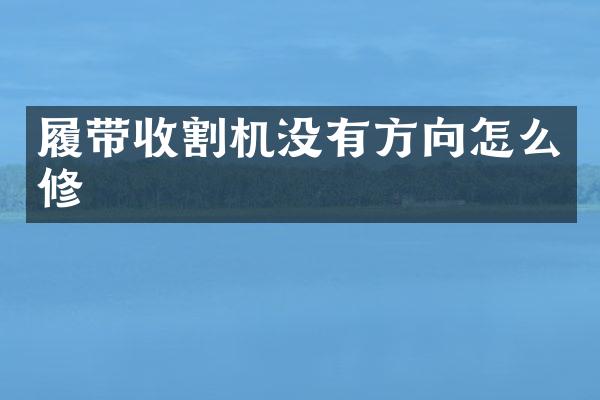 履帶收割機(jī)沒(méi)有方向怎么修