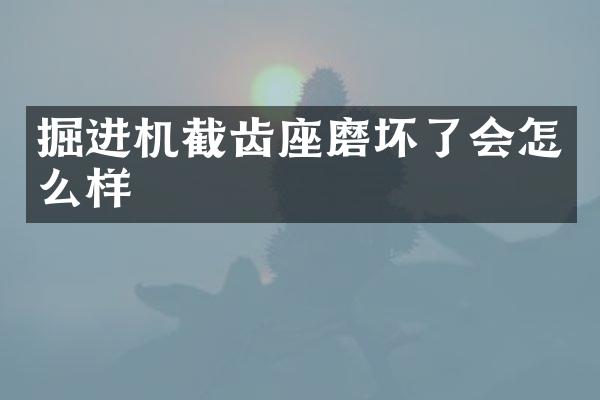 掘進(jìn)機(jī)截齒座磨壞了會怎么樣