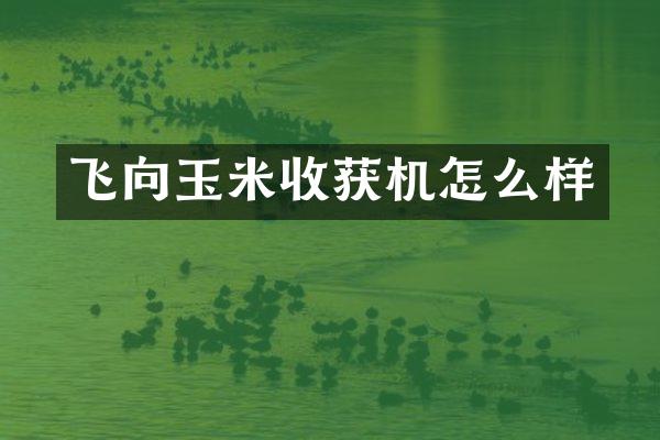 飛向玉米收獲機(jī)怎么樣