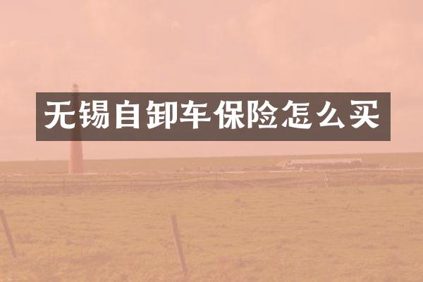 無(wú)錫自卸車(chē)保險(xiǎn)怎么買(mǎi)