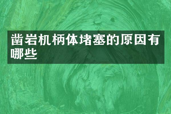 鑿巖機(jī)柄體堵塞的原因有哪些