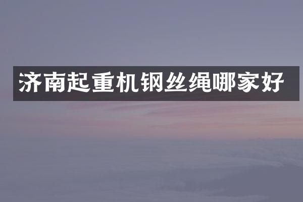 濟(jì)南起重機(jī)鋼絲繩哪家好