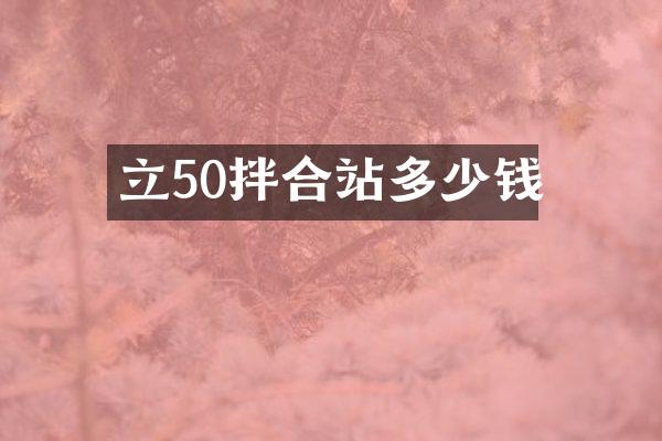 立50拌合站多少錢(qián)