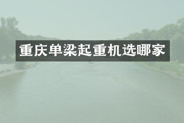 重慶單梁起重機(jī)選哪家