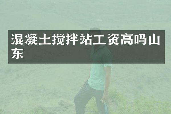 混凝土攪拌站工資高嗎山東