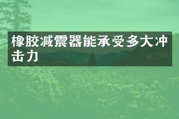 橡膠減震器能承受多大沖擊力