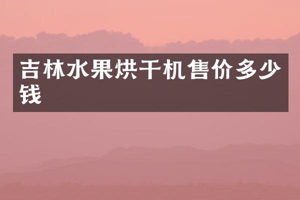 吉林水果烘干機(jī)售價(jià)多少錢