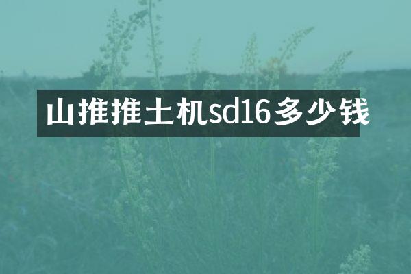 山推推土機sd16多少錢