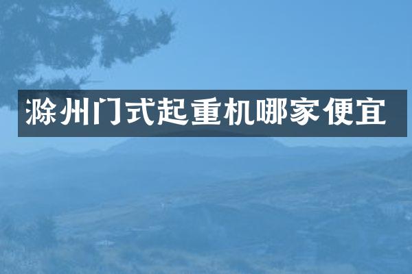 滁州門式起重機哪家便宜