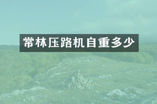 常林壓路機自重多少