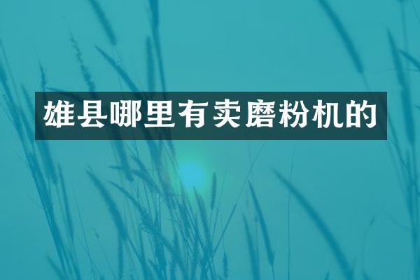 雄縣哪里有賣磨粉機的