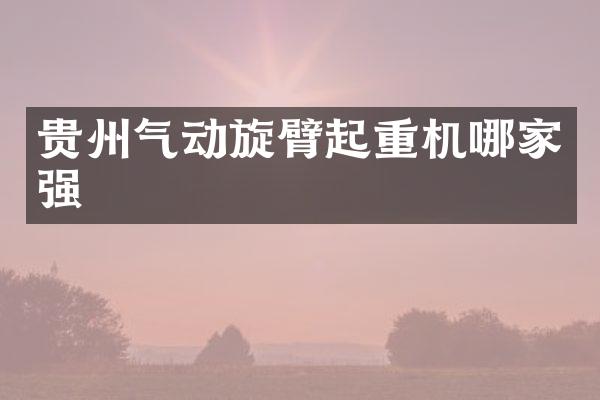 貴州氣動旋臂起重機哪家強