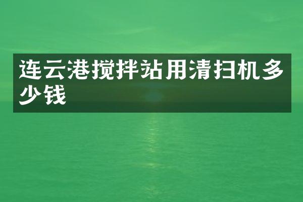 連云港攪拌站用清掃機多少錢